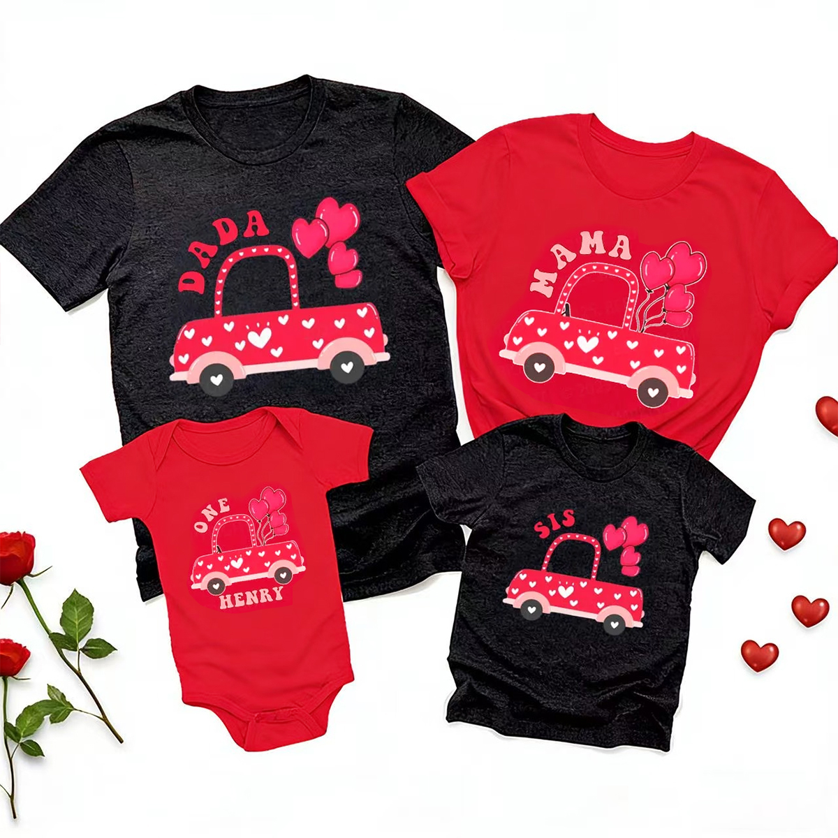 Personalized Love Ride Valentine's Day Family Shirt