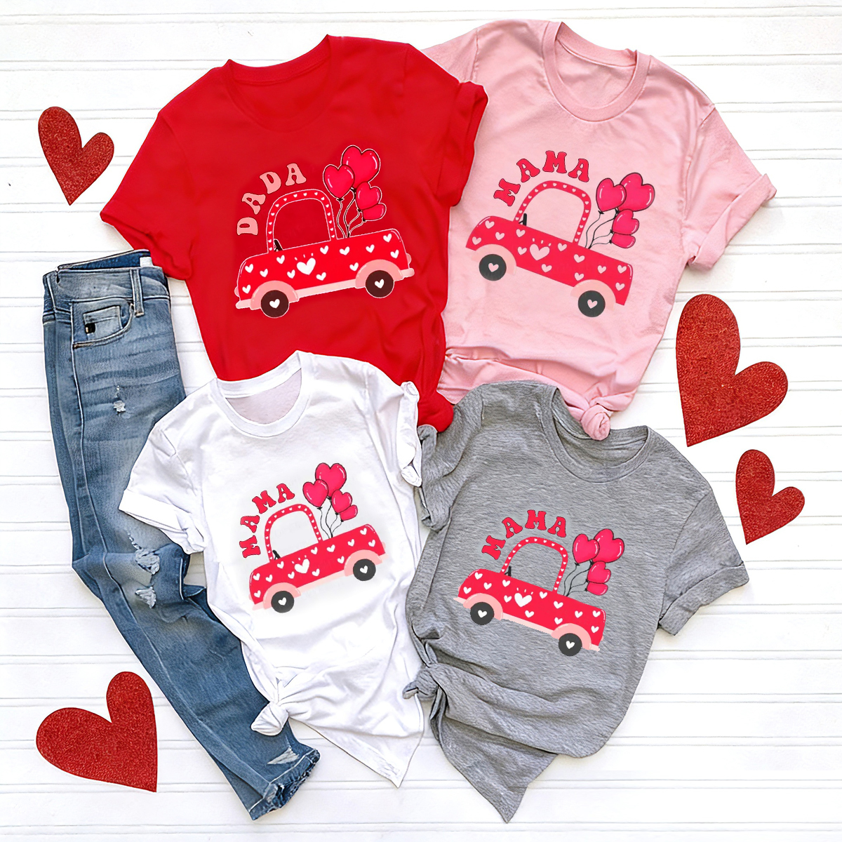 Personalized Love Ride Valentine's Day Family Shirt