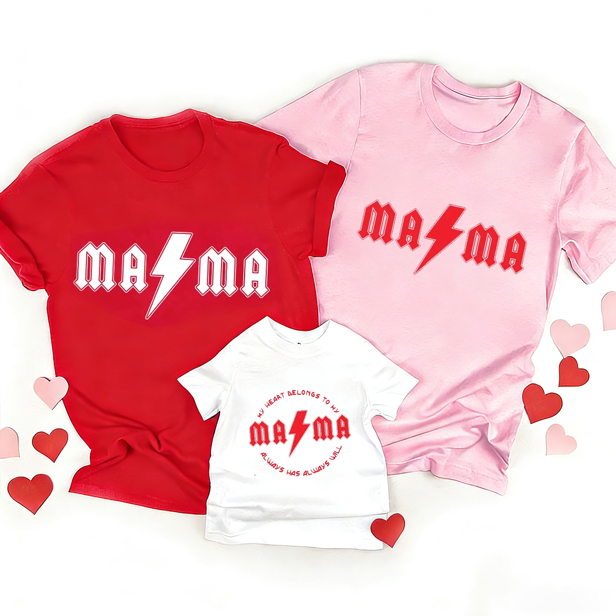 My Heart Belongs To My Mama Band Matching Valentine's Shirts