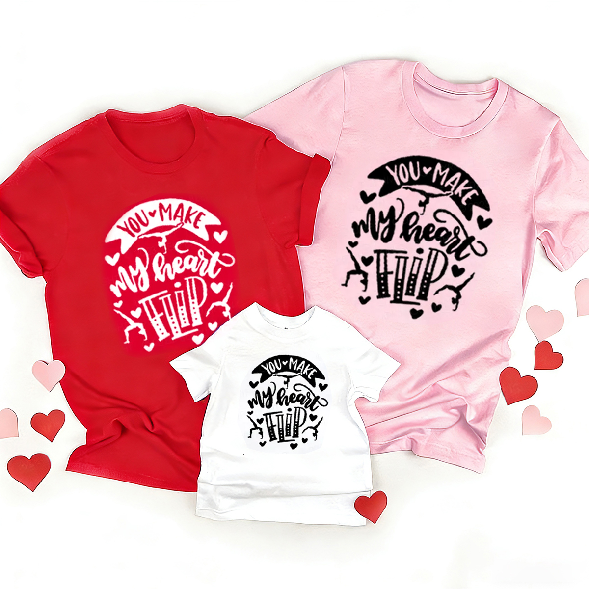 You Make My Heart Flip Matching Valentine's Shirts