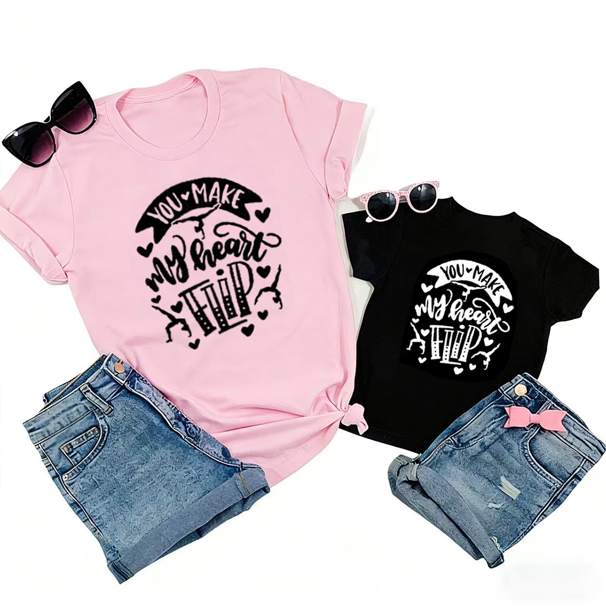 You Make My Heart Flip Matching Valentine's Shirts