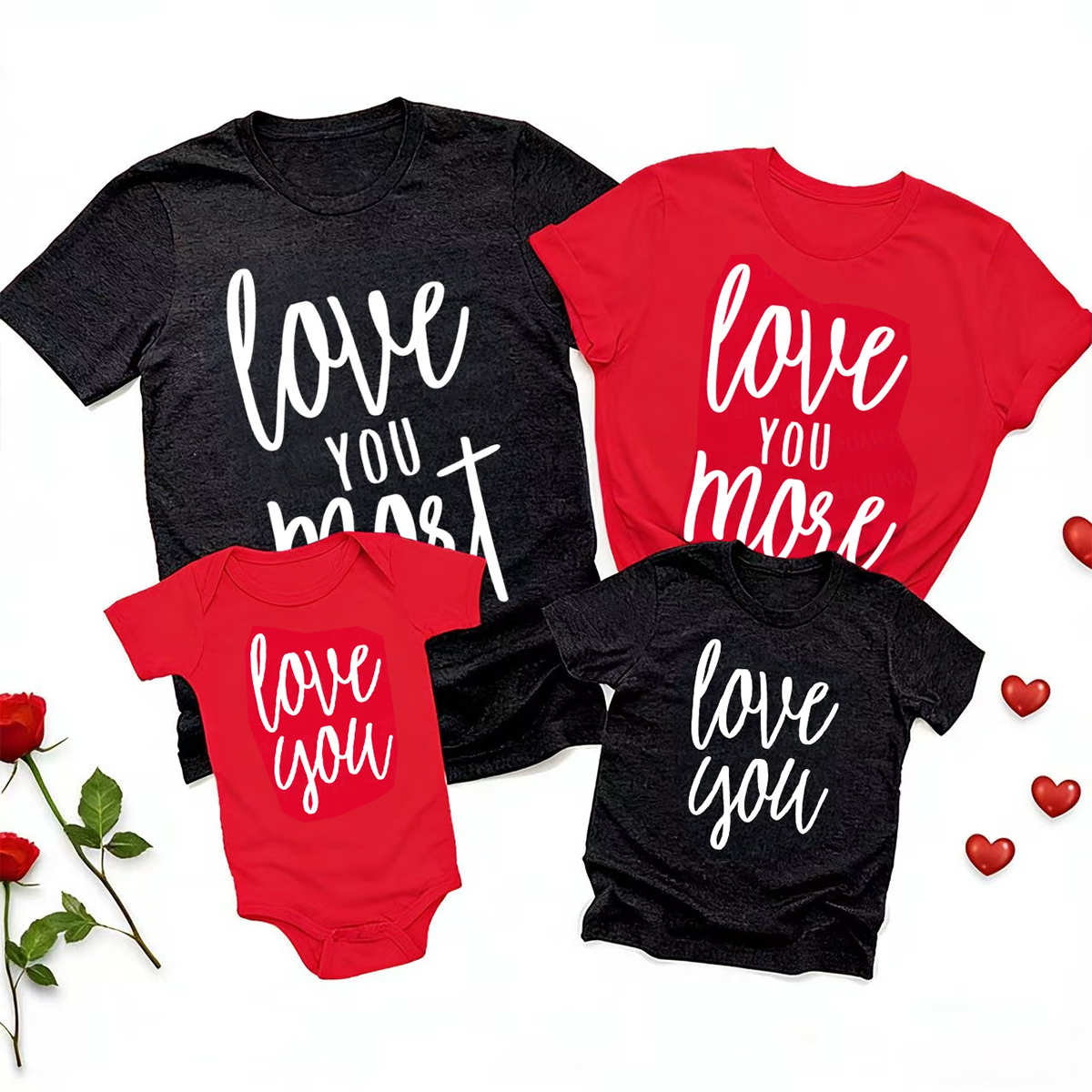 Personalized Love You More Valentine's Day Family Shirt