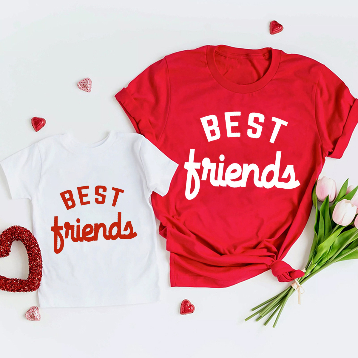 Best Friends Valentine's Day Family Shirt