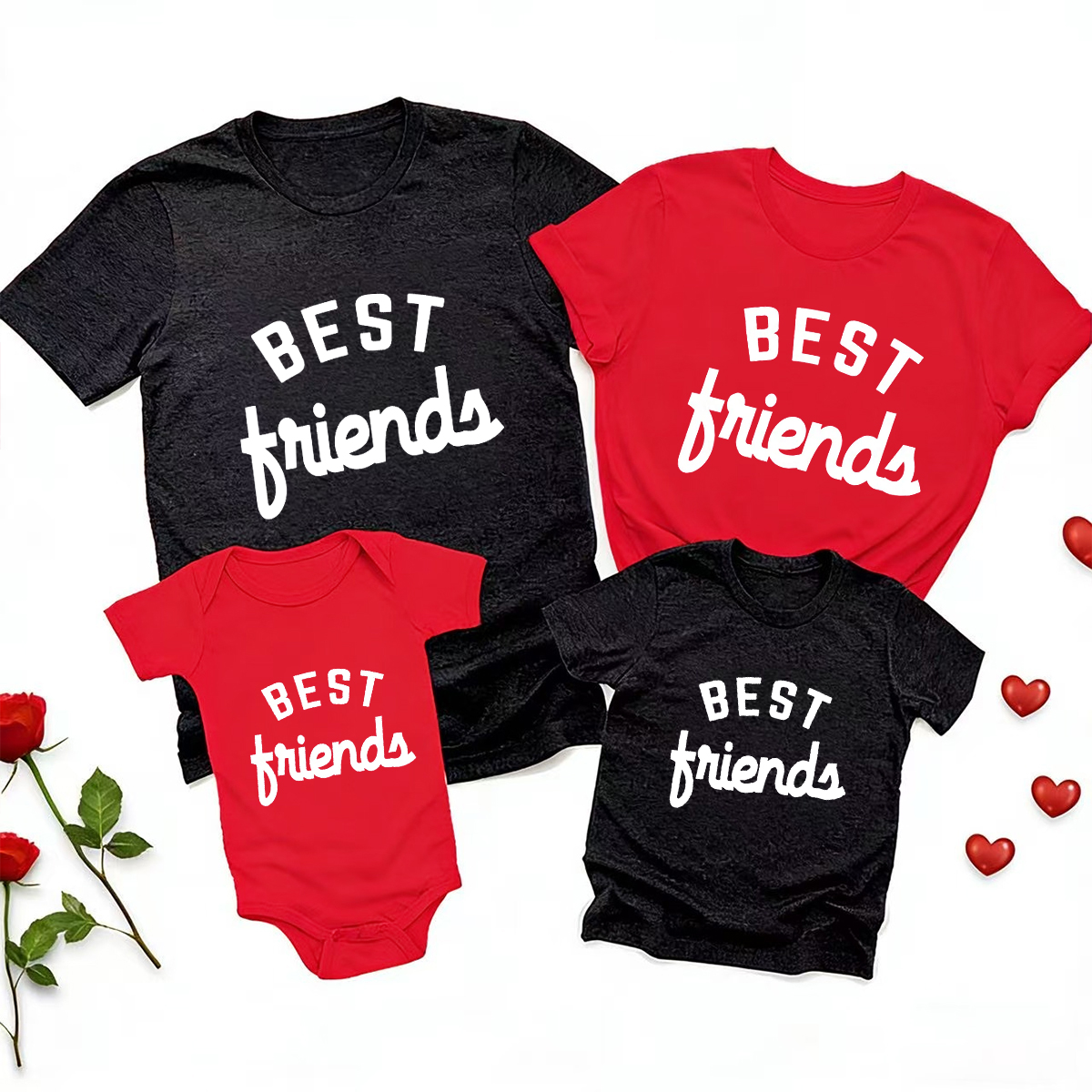 Best Friends Valentine's Day Family Shirt