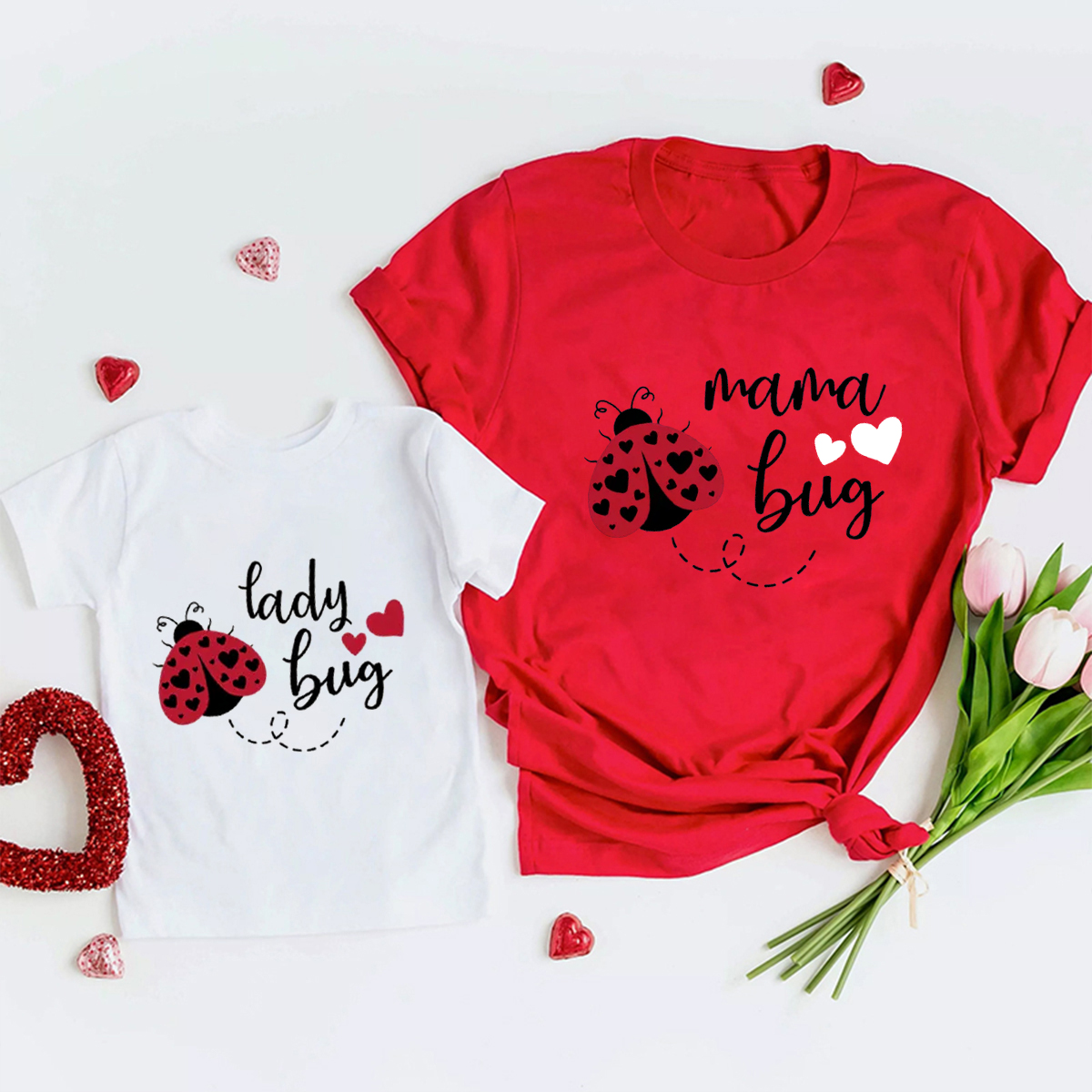 Lady Bug Valentine's Day Family Shirt