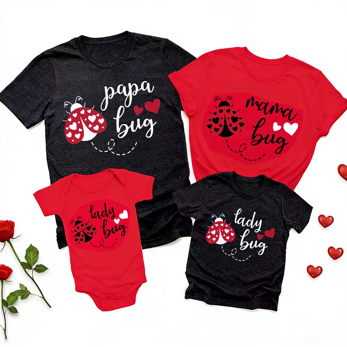 Lady Bug Valentine's Day Family Shirt