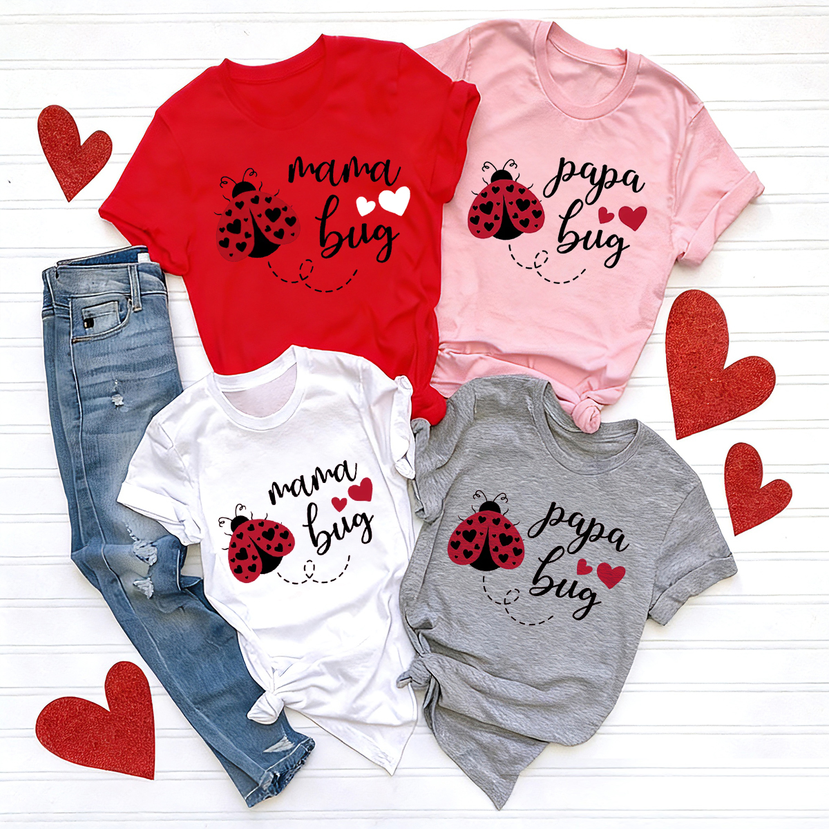 Lady Bug Valentine's Day Family Shirt