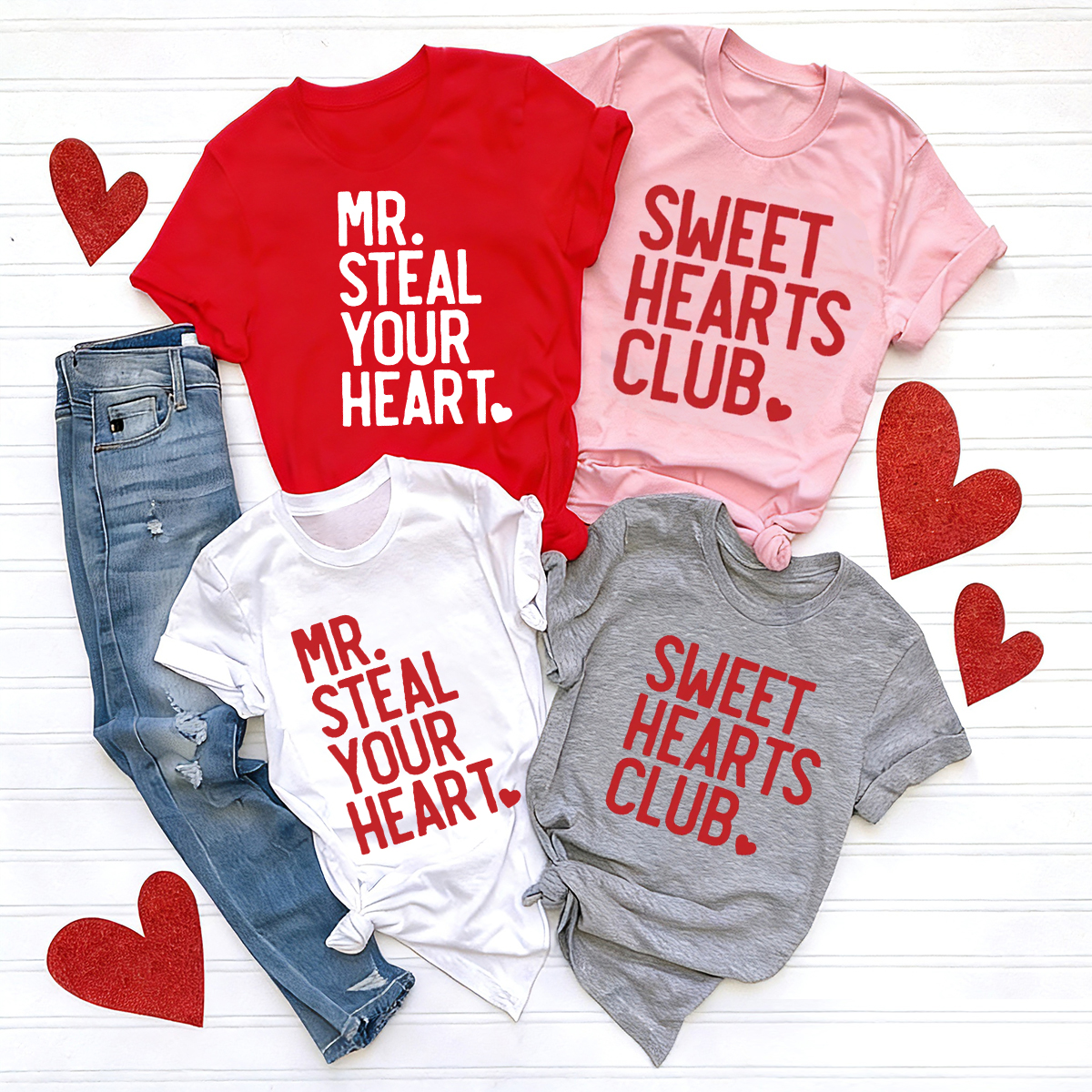 Personalized Sweet Hearts Club Valentine's Day Family Shirt