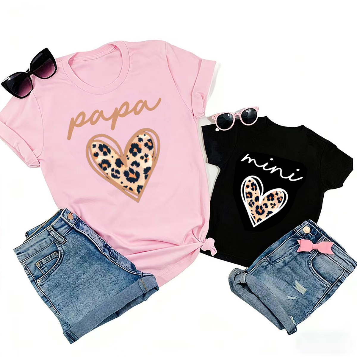 Leopard Heart Family Matching Valentine's Day Shirts