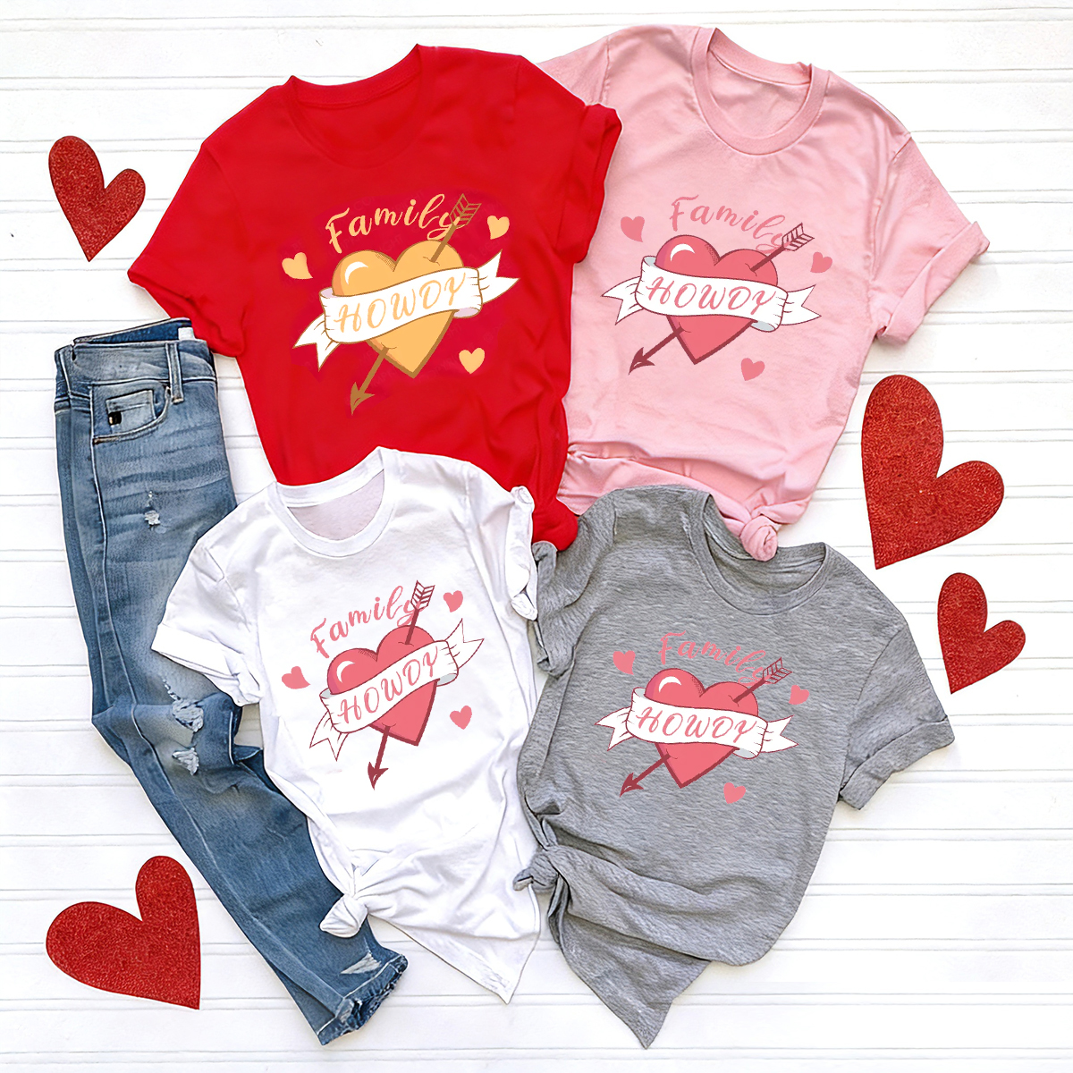 Howdy Sweet Candy Love Valentine Party Matching Shirts