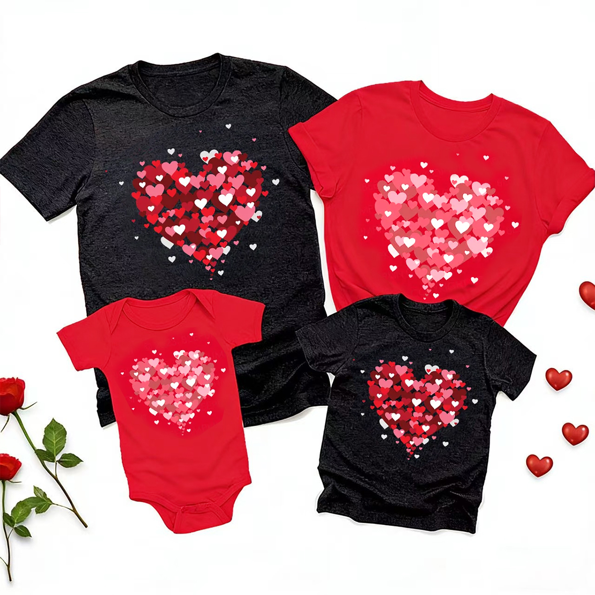3D Heart Love Valentines Gift Matching Shirts