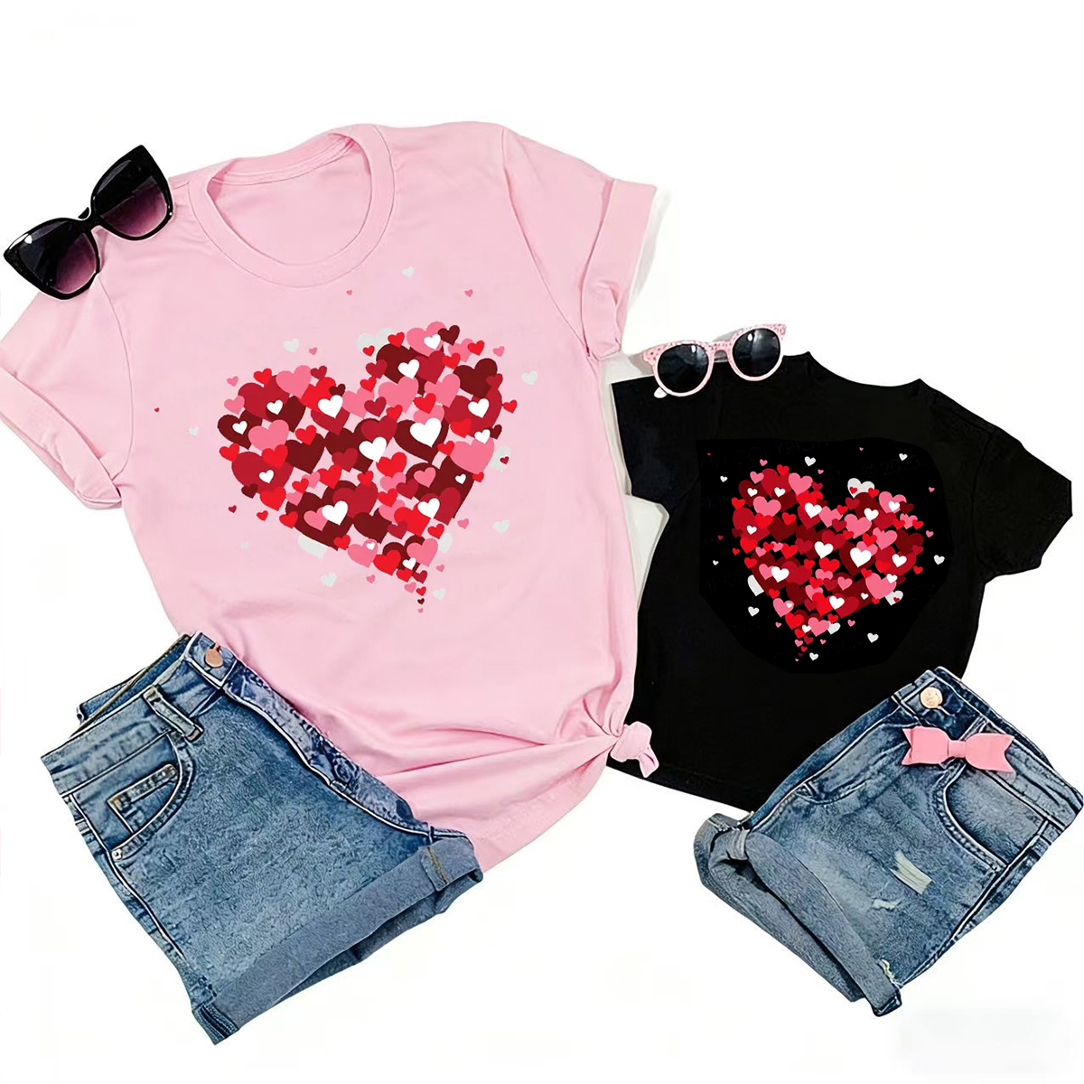 3D Heart Love Valentines Gift Matching Shirts