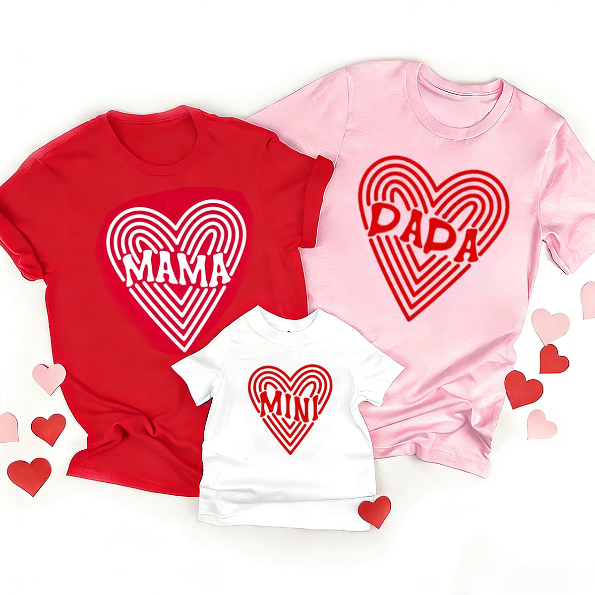 Mama Mini Dada Dizziness Valentine's Family Matching Shirts