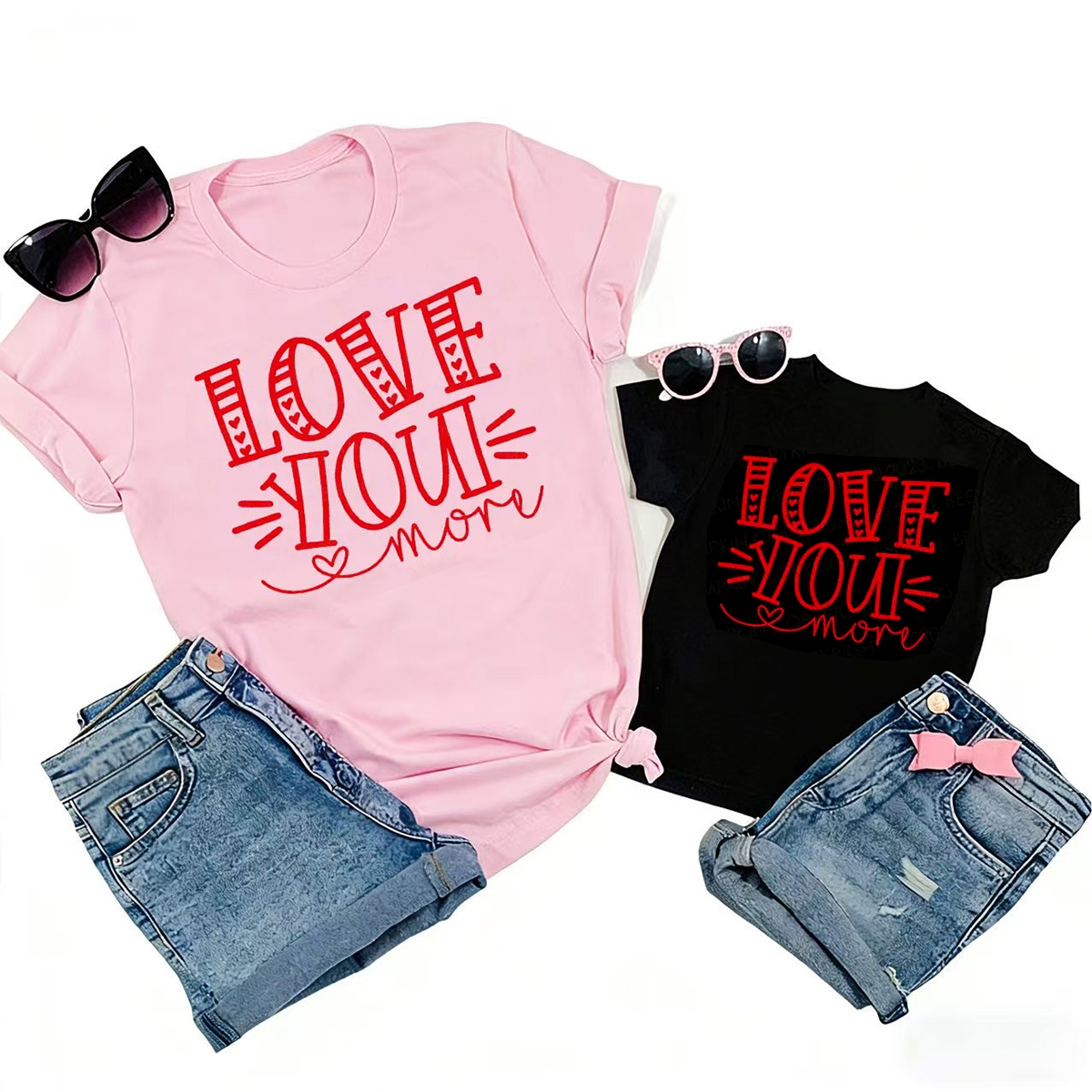 Love You More Valentine's Family Matching Shirts