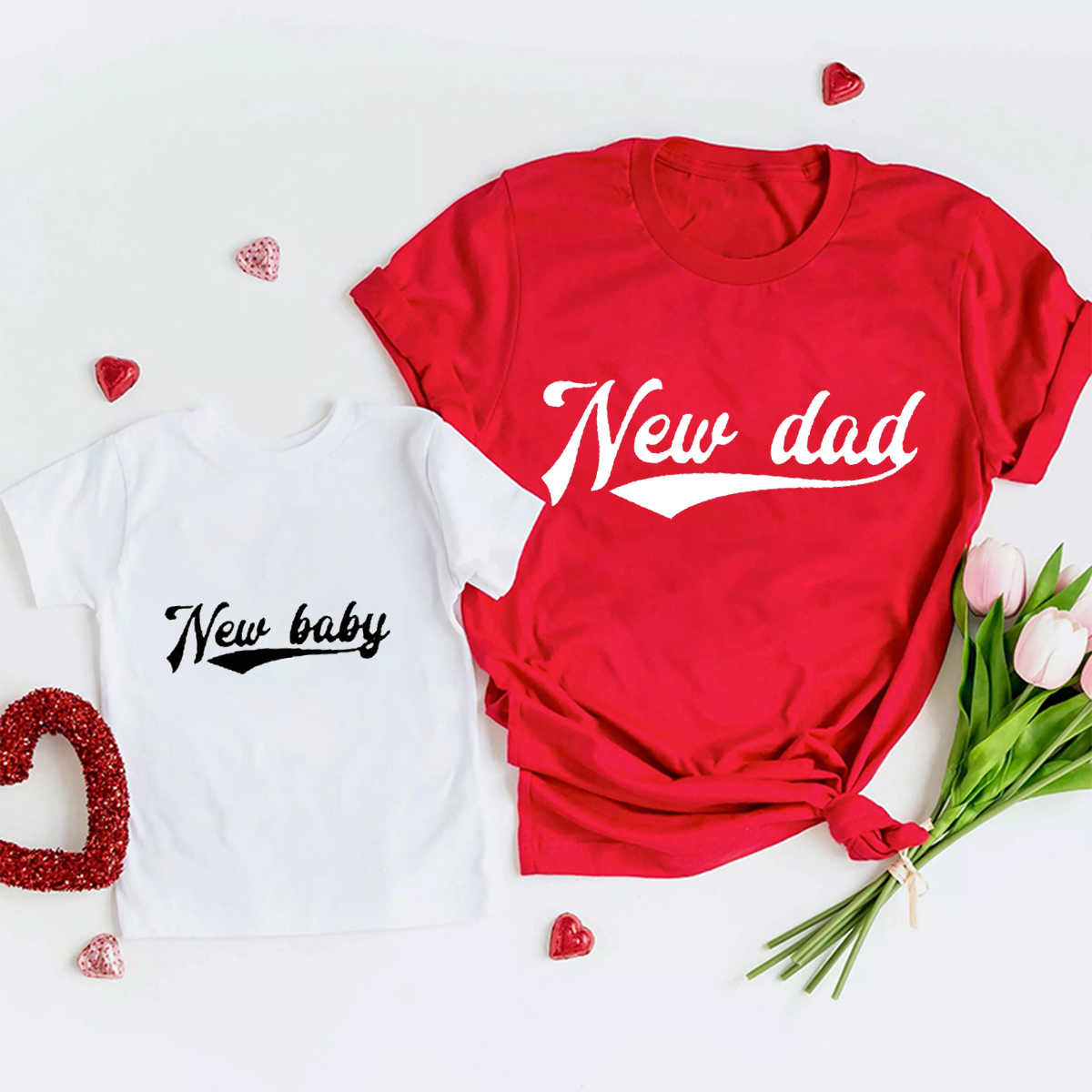 New Mom Dad Baby Valentines Shirts For Family