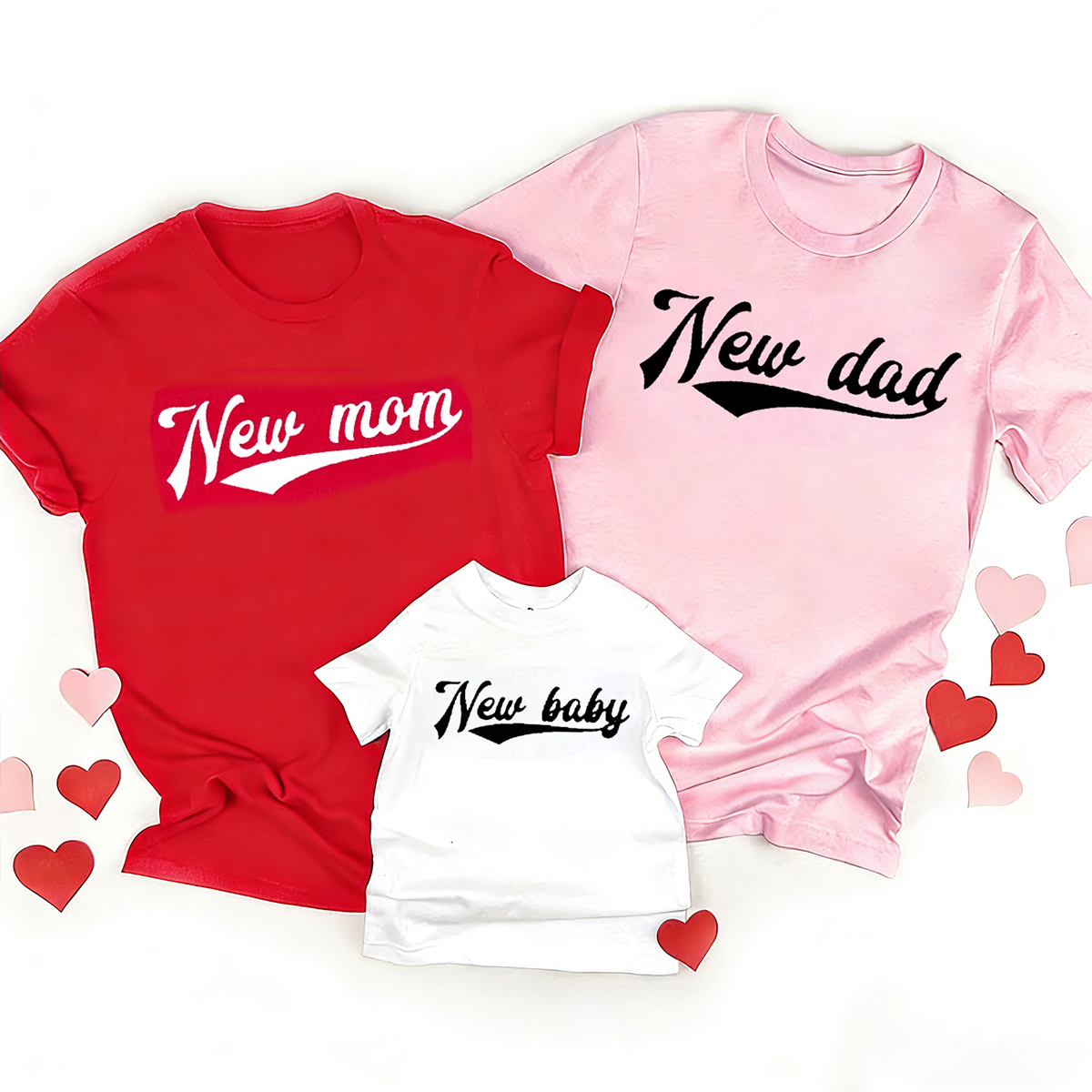 New Mom Dad Baby Valentines Shirts For Family