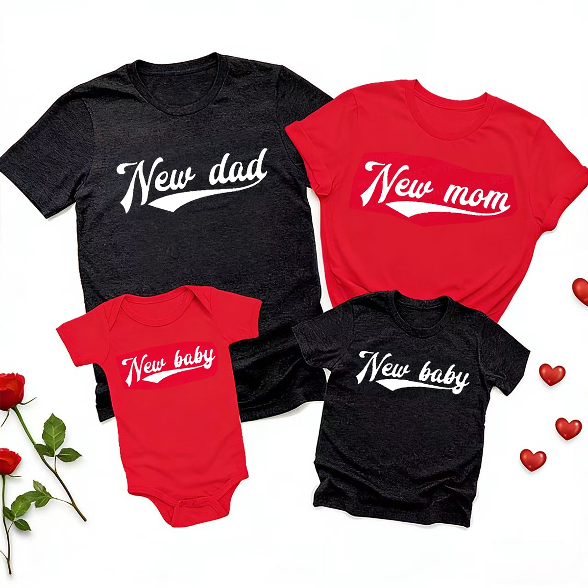 New Mom Dad Baby Valentines Shirts For Family
