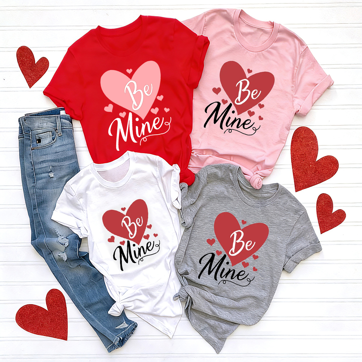 Be Mine Romantic Funny Valentines Shirts For Family