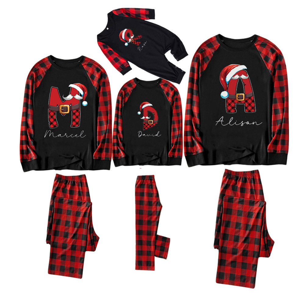 Personalized Monogrammed Family Christmas Matching Pajamas