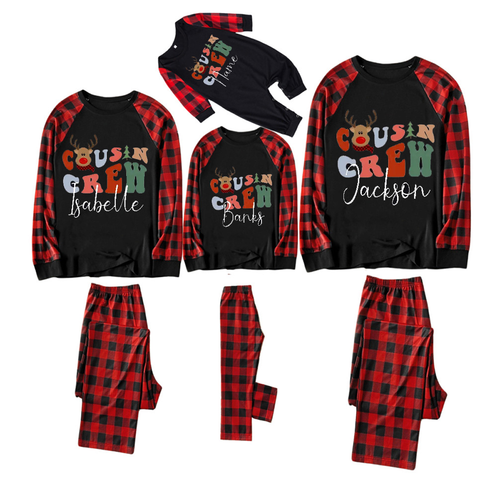 Retro Kids Cousin Crew Christmas Holiday Matching Pajamas