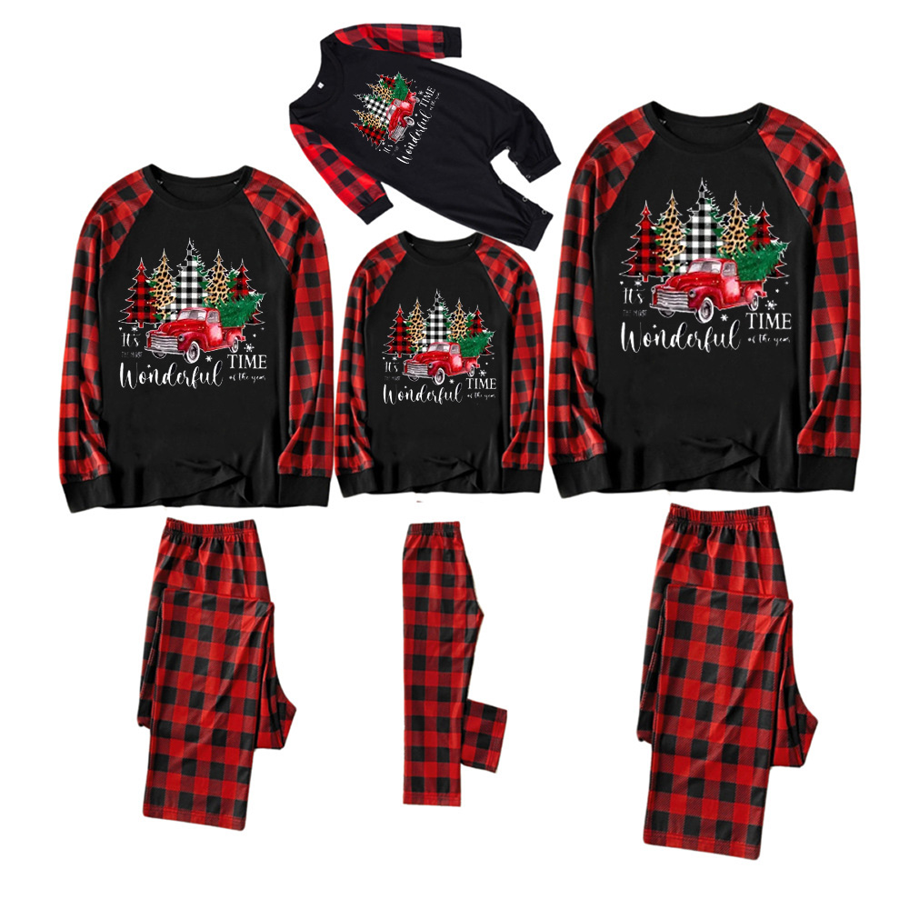 Christmas Vintage Red Truck Matching Pajamas For Family