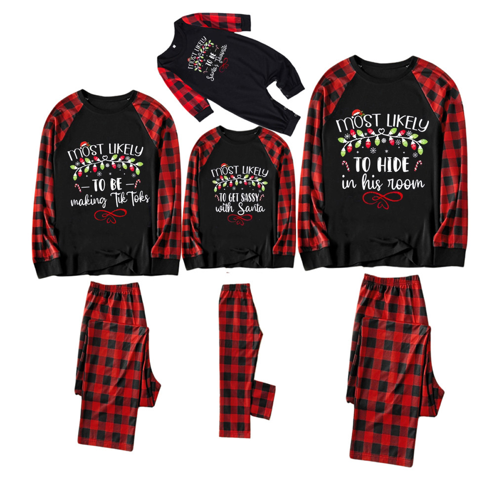 64 Quotes Most Likely And Custom Christmas Family Matching Pajamas