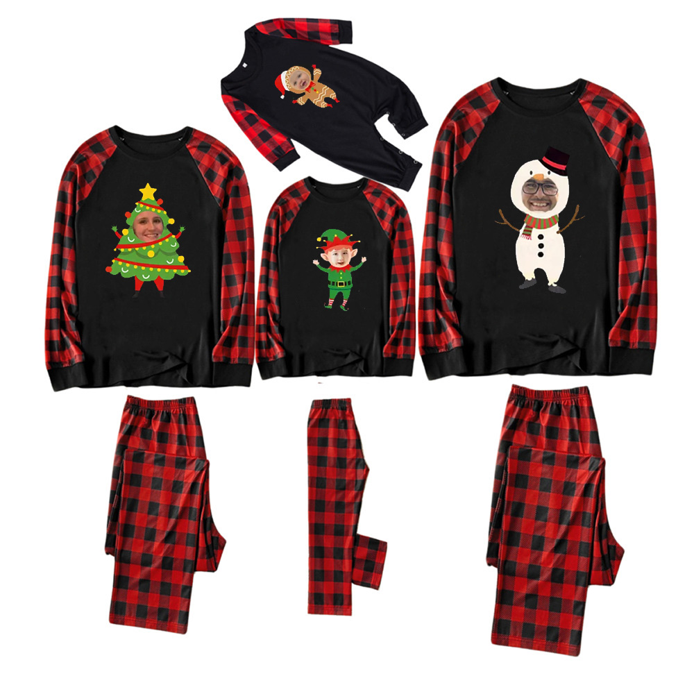 Personalized Christmas Characters Photo Frames Family Matching Pajamas