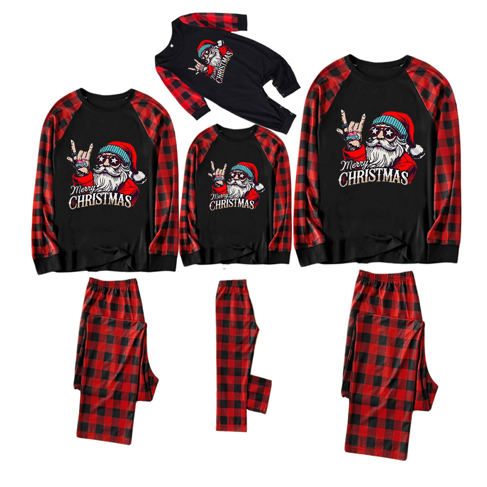 Rock Cool Santa Christmas Family Matching Pajamas