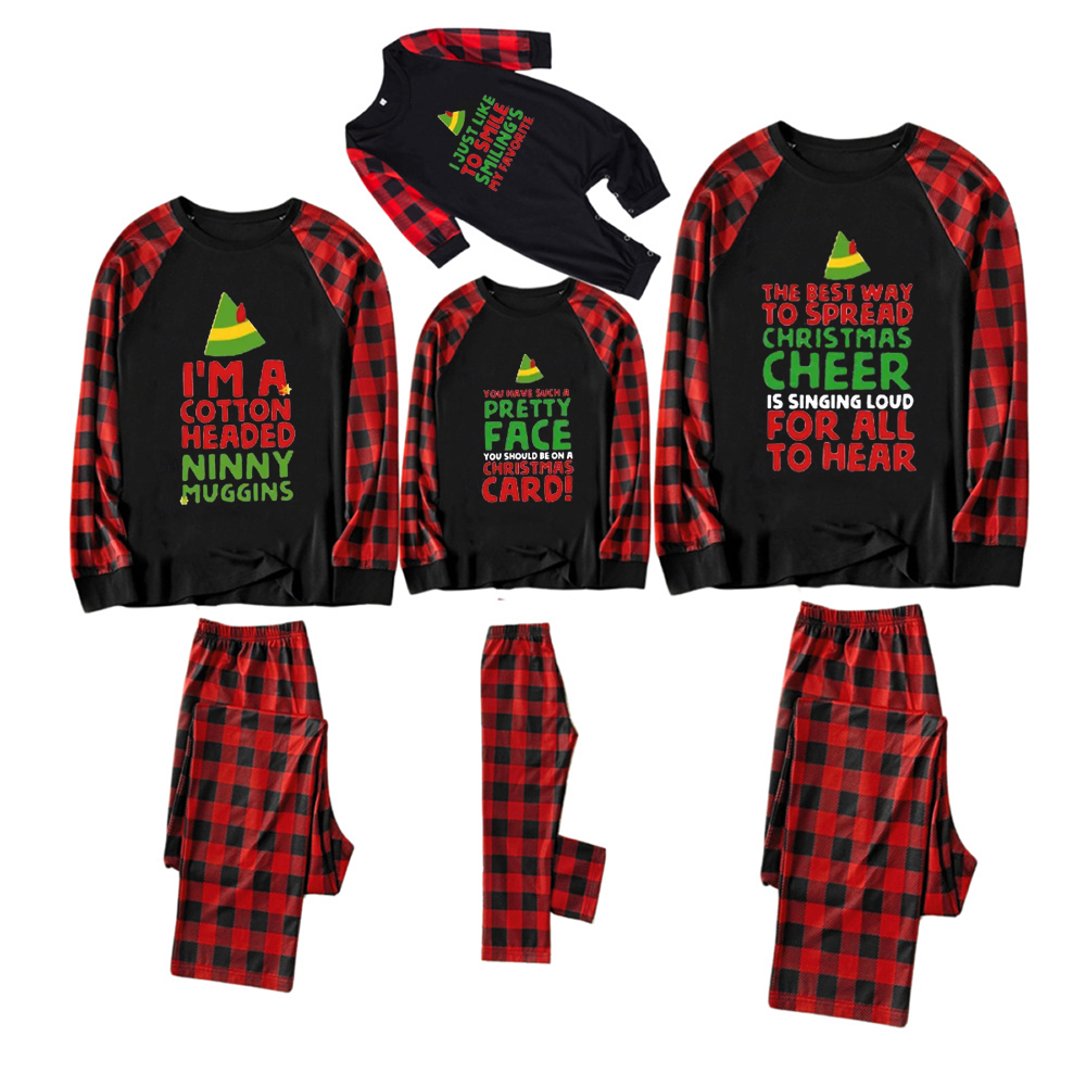 Personalized Cute Elf Family Christmas Pajamas