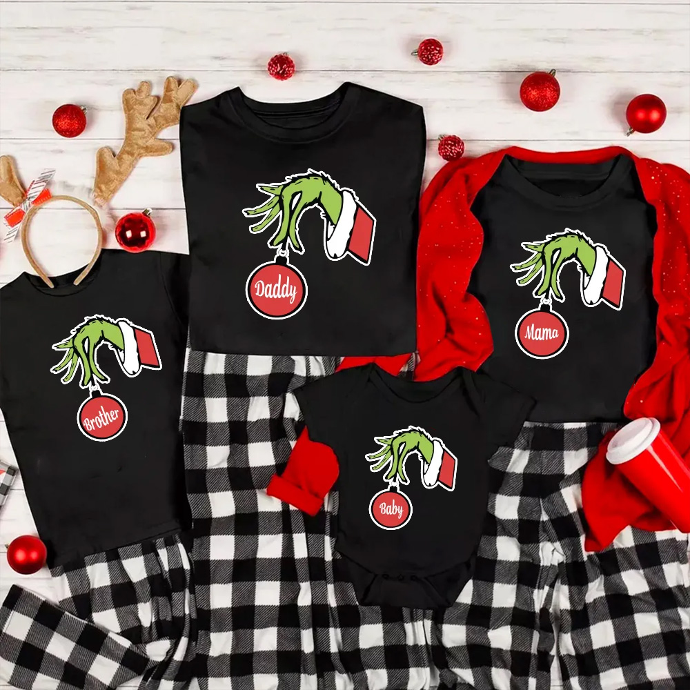 Red Bulb Christmas Family Matching Shirt