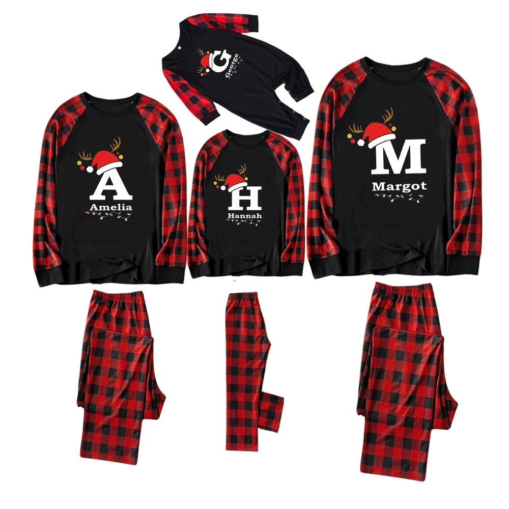 Personalized Christmas Alphabet Family Matching Pajamas