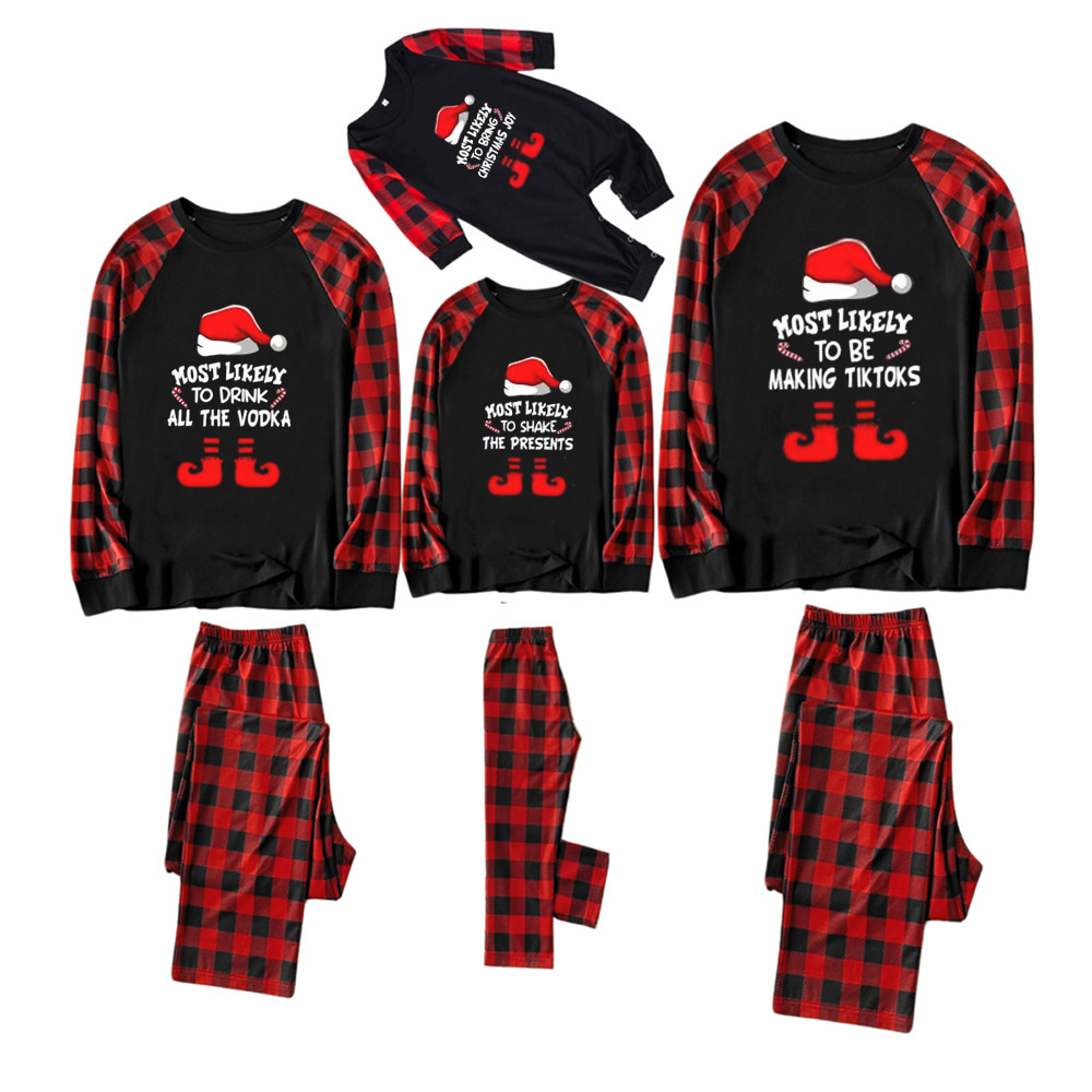Personalized Cheerful Most Likely To Christmas Family Matching Pajamas