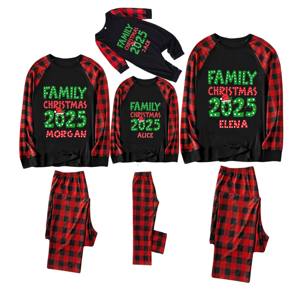Personalized Christmas Neon Family Matching Pajamas