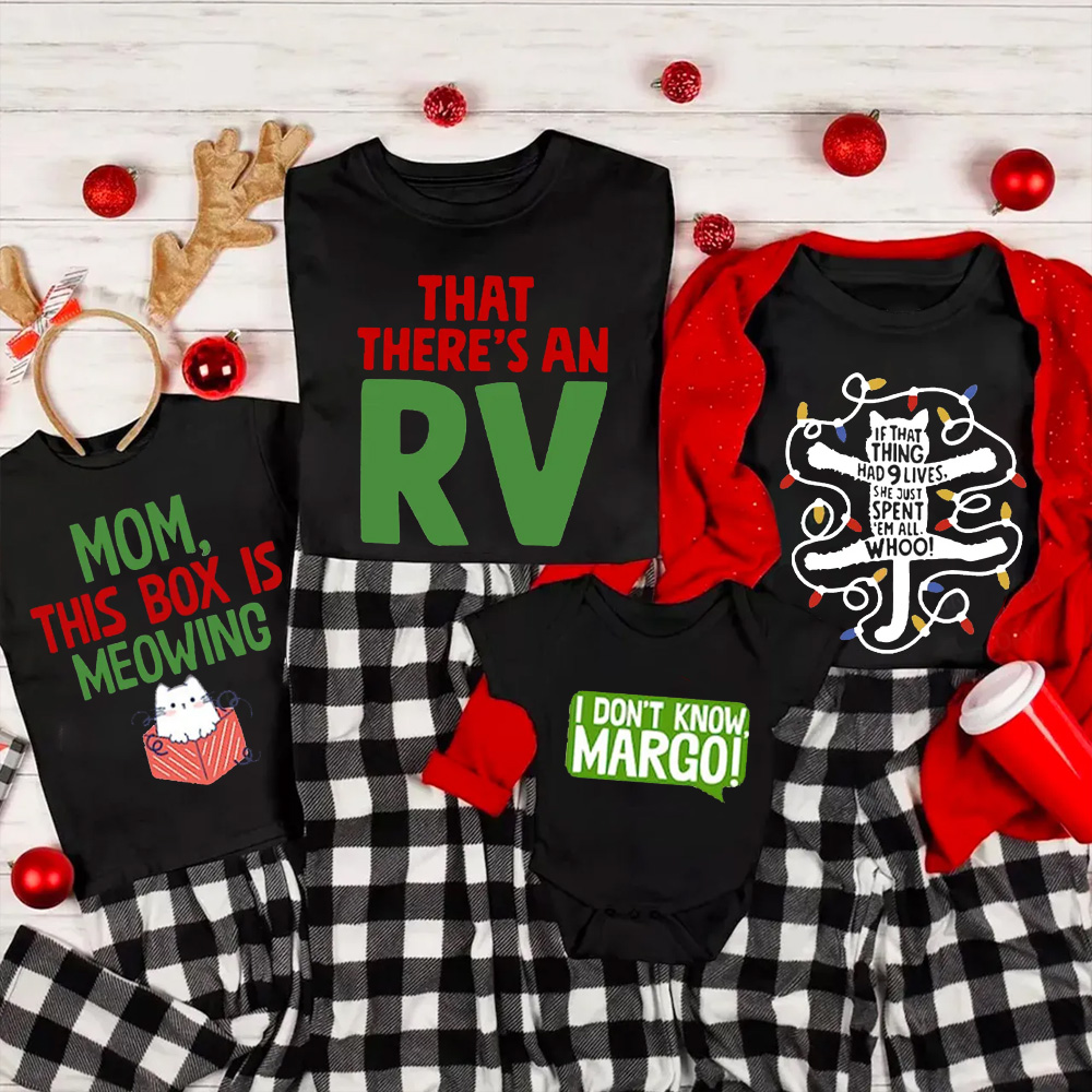 Christmas Vacation Story Quotes Family Matching T-Shirts