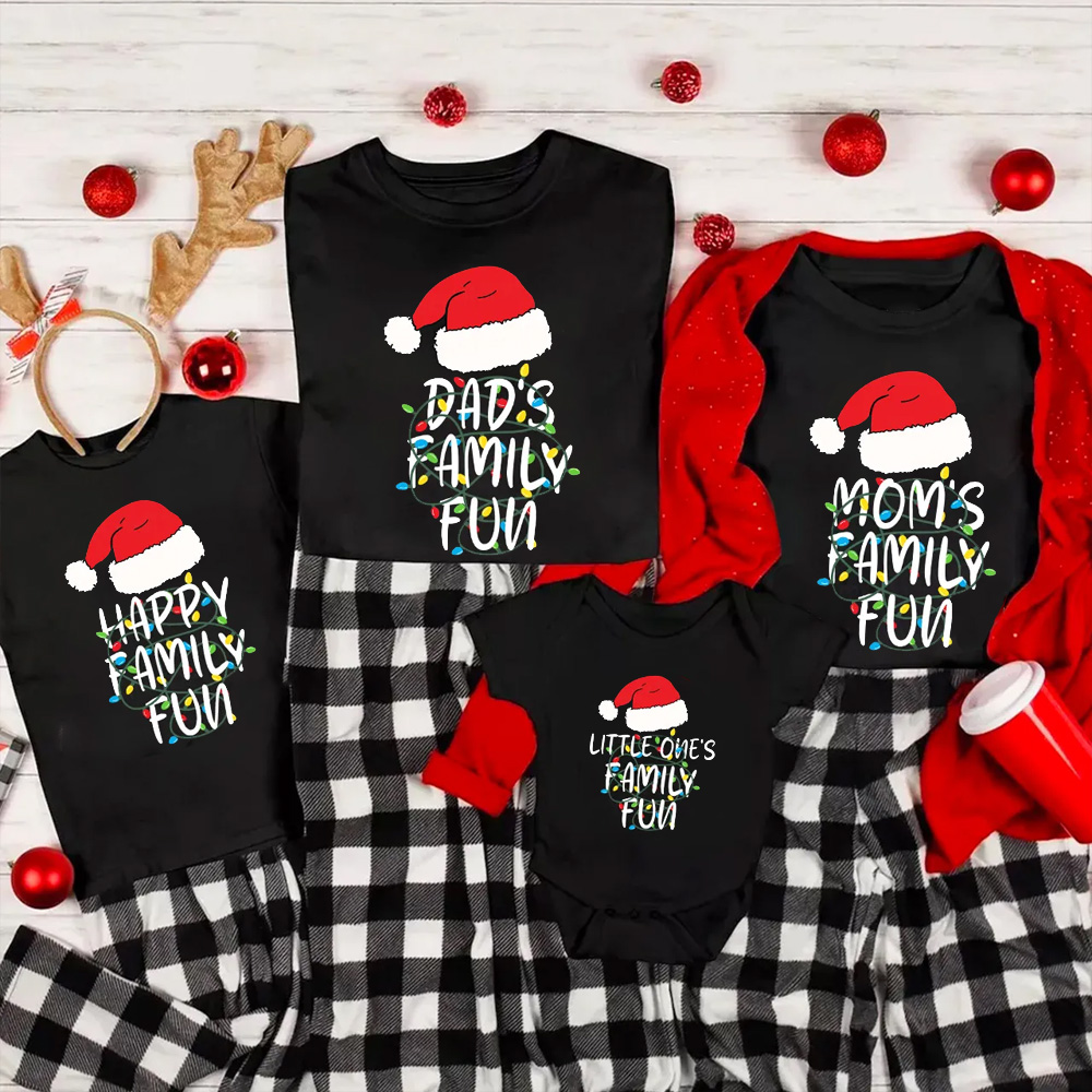 Personalized Forced Family Fun Christmas Matching T-Shirts