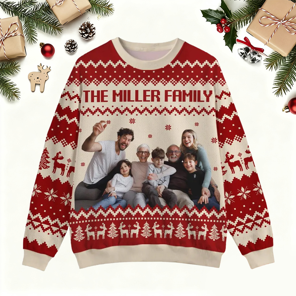 Personalized Photo Ugly Christmas Sweater