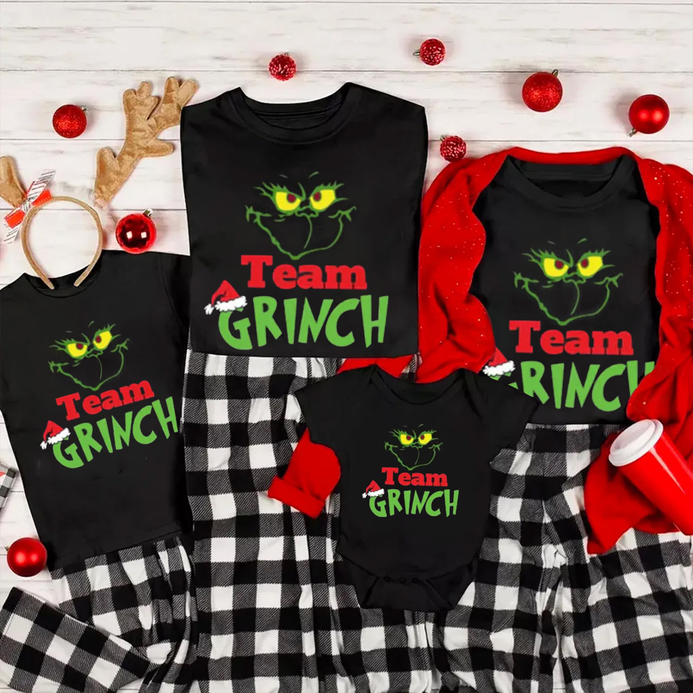 Team Grumpy Cheer Christmas Family Matching T-Shirts