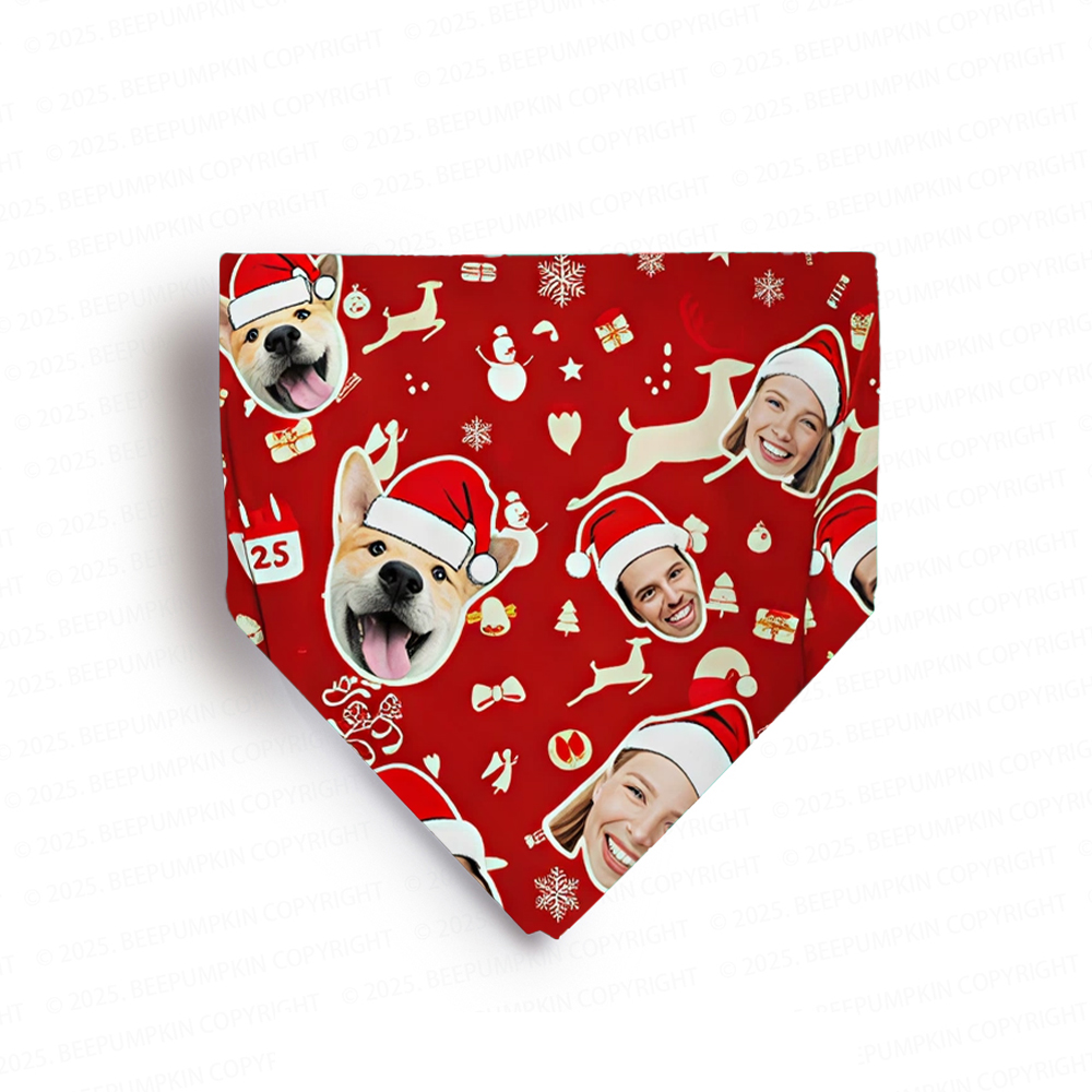 Personalized Photo Red Christmas Family Pajama Set