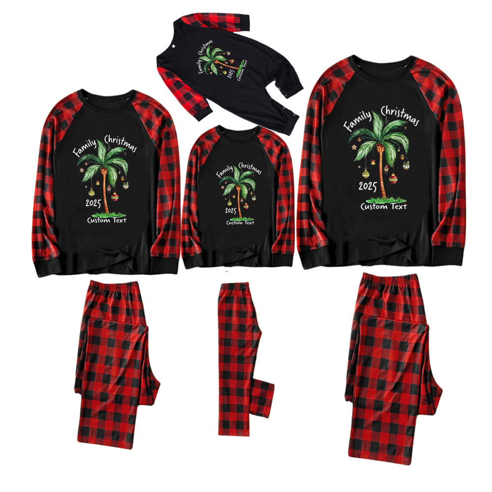Personalized Tropical Christmas Family Matching Pajamas