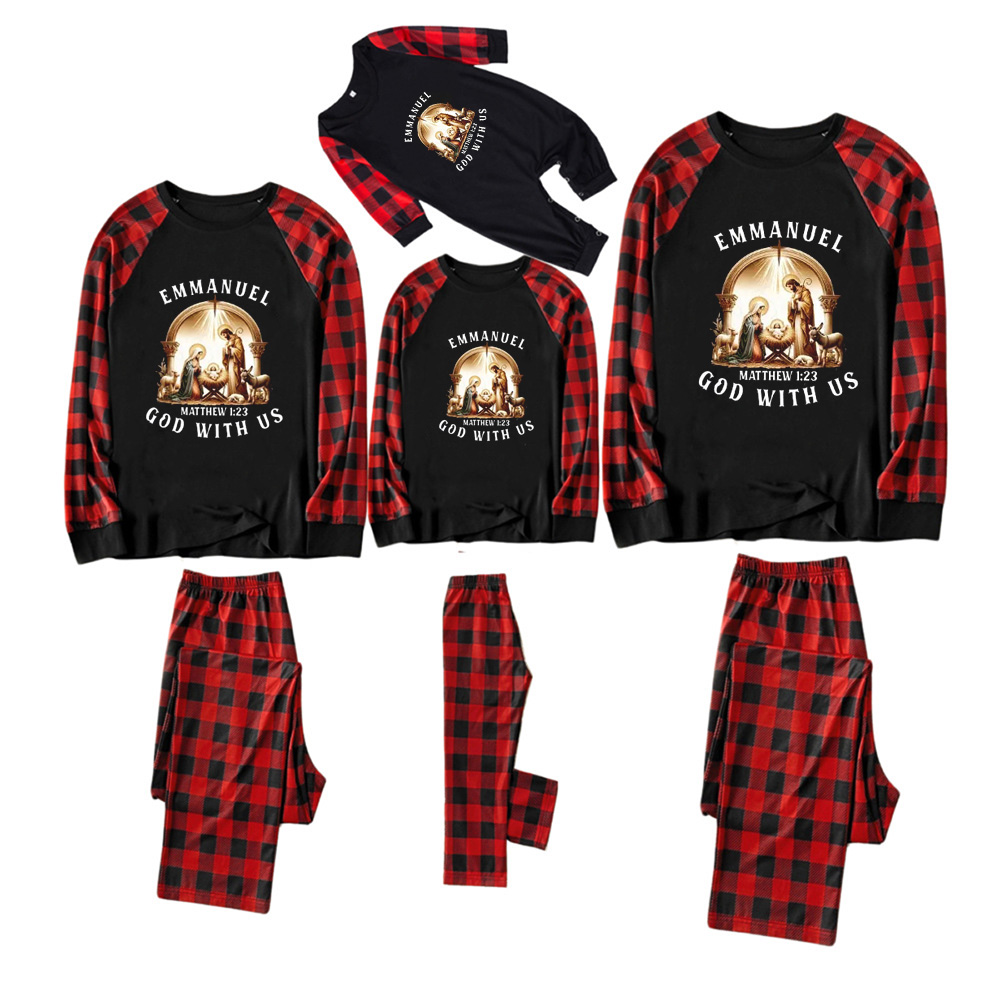 Matthew 123 Bible Verse Christmas Family Matching Pajamas