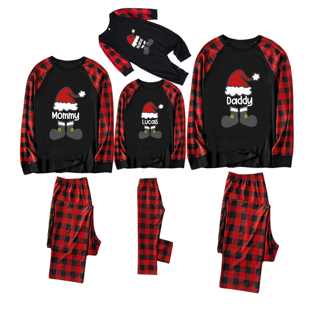 Personalized Funny Santa Hat Family Matching Pajamas