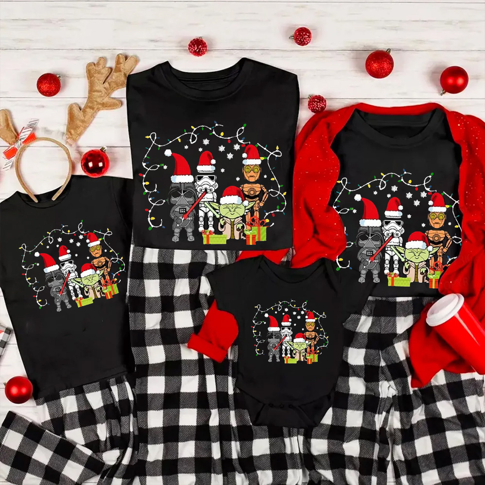 Fighting Characters Christmas Matching T-Shirts