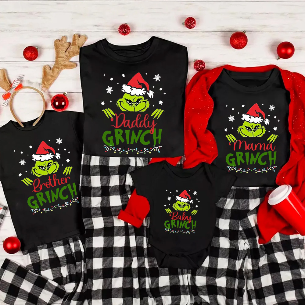 Personalized Holiday Mischief Crew Family Matching T-Shirts