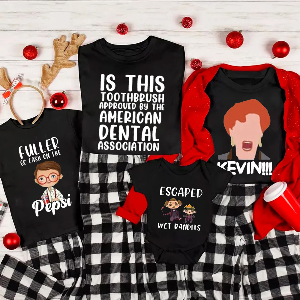 A Holiday Classic Movie Quotes Christmas Family Matching T-Shirts
