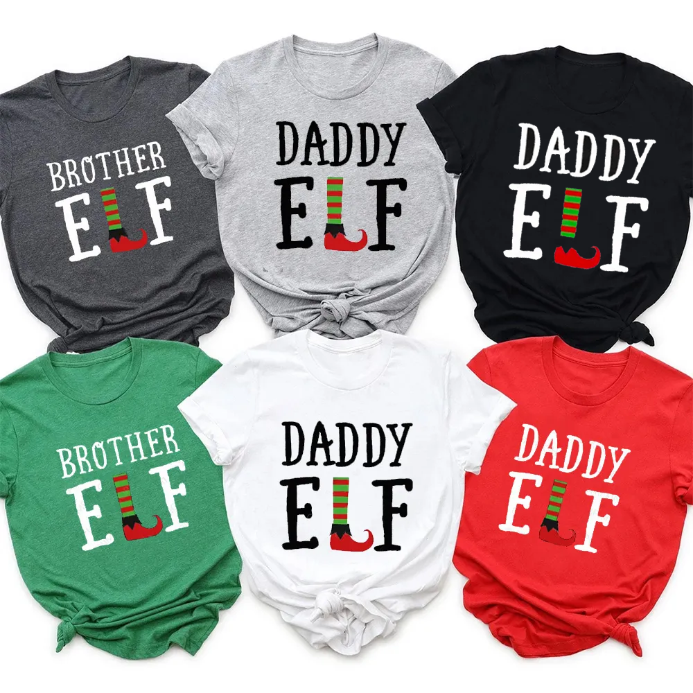 Personalised Christmas ELF Family Matching Tees