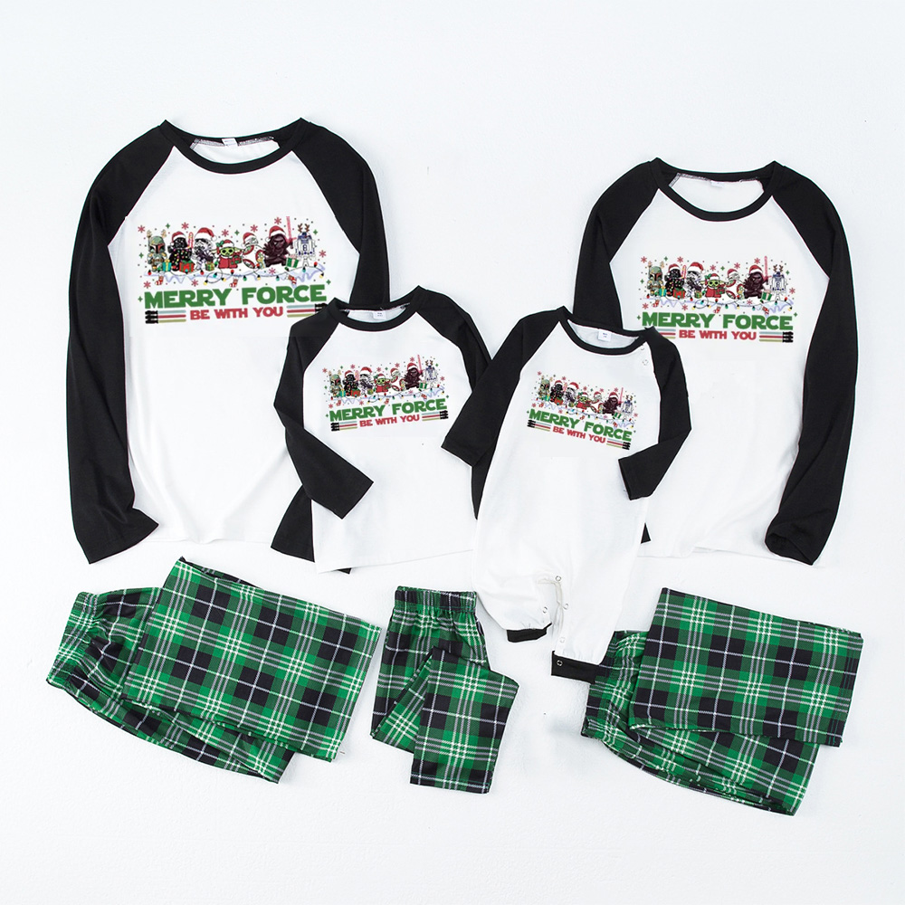 Merry Force Be With You Christmas Family Matching Pajamas