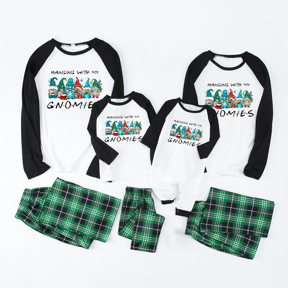 Hanging With My Gnomies Family Matching Christmas Gnomes Pajamas