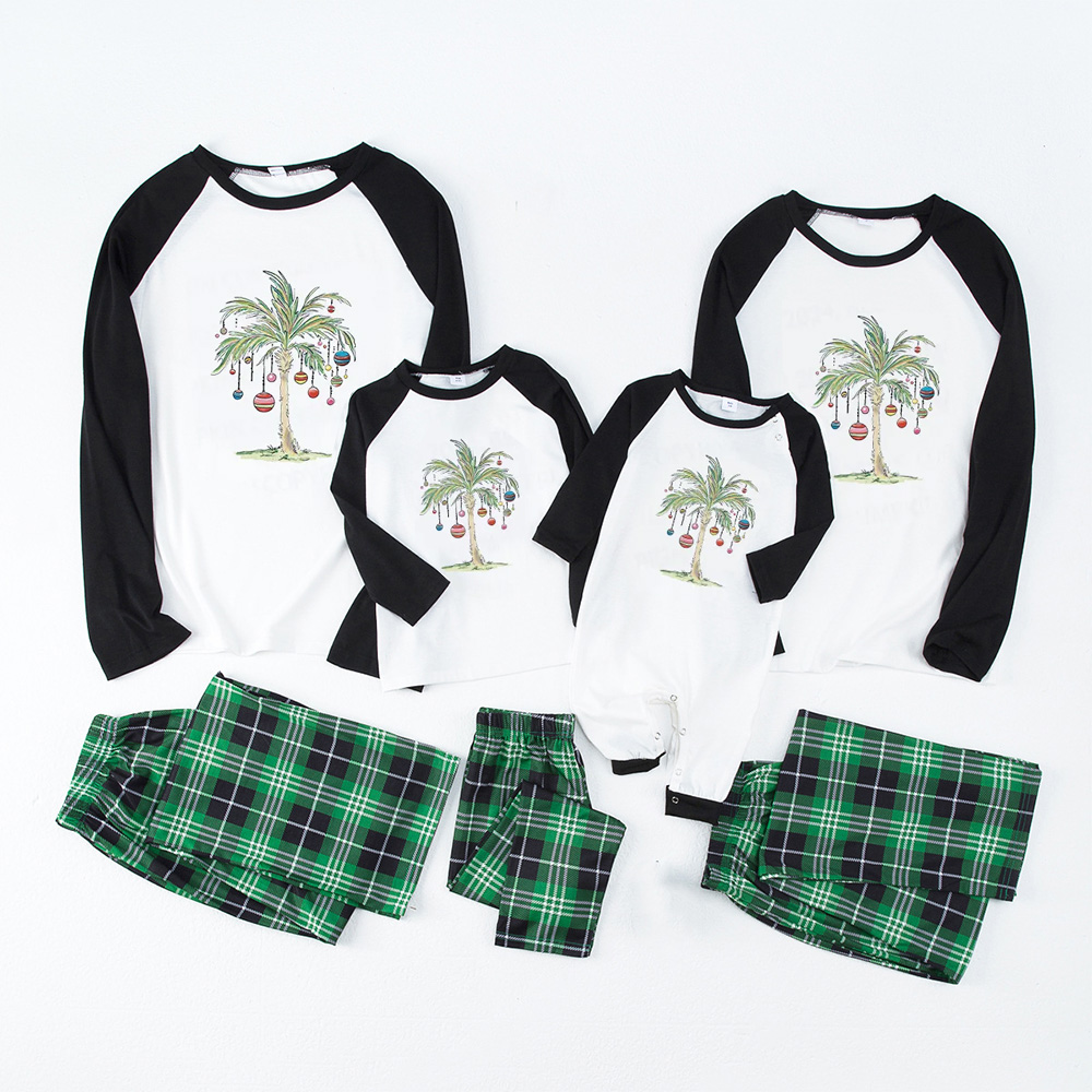 Palm Tree Holiday Tropical Family Matching Pajamas