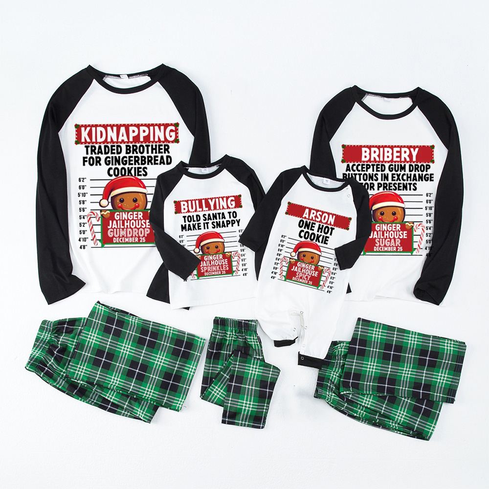 Personalized Gingerbread North Pole Correctional Matching Pajamas