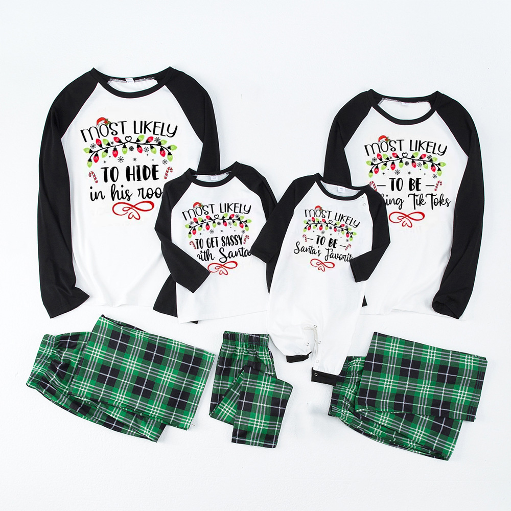 64 Quotes Most Likely And Custom Christmas Family Matching Pajamas